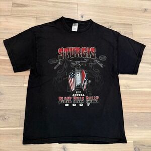 Black Sturgis biker tee with a cool design